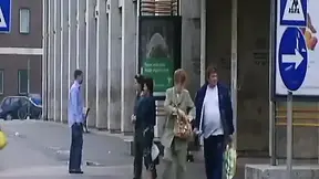 Brunette chick gets a sensual massage with oil in the park while naked.
