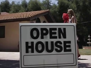 Skinny trans and her girlfriend fucked by real estate agent