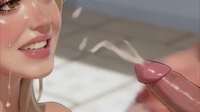 Blonde Pigtails Babe Gets Creampied on the Couch - Hot Missionary Sex - AI Generated - 3D Hentai Manga Anime - MILF Deepthroat Throat Fucking Cum in Mouth Blow job, Facial and Creampie