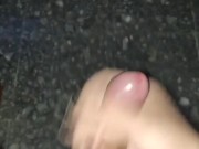 Massive cumshot after edging myself