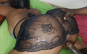 My Stepsister's Best Friend Wishes Me a Merry Christmas with Her Big Ass on All Fours on My Bed