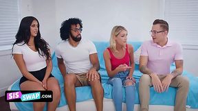 Nerdy Step-Siblings Swap and Swallow Cum in Big Groupsex