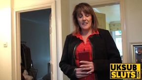 UKSubSluts com - Delectable MILF fucks maledom after giving him blowjob with skill