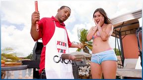 Hot - Grill Master Shorty Mac Serves Alexis Breeze Some Meat