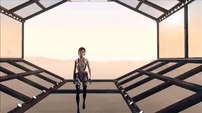 Brave Brunette Sways Through Fallouts Ruins in Sensual Anime Style
