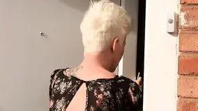 Enormous Backside Blonde Sucks and Loves Dick