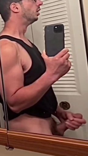 Hot Young Guy Masturbates His Giant Cock