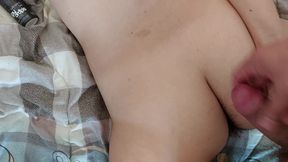 Crazy sex of an amateur couple in the bedroom. Sensual massage of a steamy couple with body oil.