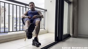 O Lutador de MMA fazendo seus alunos de submisso