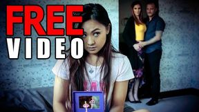 Asian Babe Elle Voneva Takes Stepdads Cock From Behind While Licking Stepmoms Holes