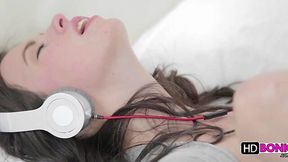 Delightful brunette gives a heavenly blowjob