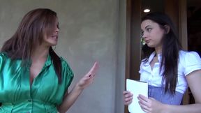 Wild and horny lesbian cougar action