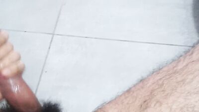 POV my sight. Extreme horniness at work so I jerk my hairy dick off until releasing a huge cumshot