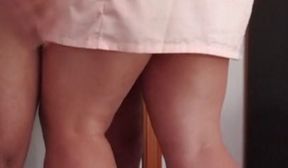 thick woman with big calves manipulates a weak man