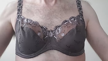 Crossdresser wearing Feline lingerie