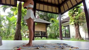 Sensual Outdoor Yoga in Skirt & Bare Feet