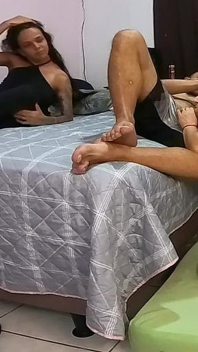 The Wife Had to Share a Room with Her Friend, but the Husband Finds Her Very Attractive, and She Knows It