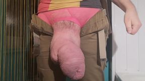 Freeballing in my tightest pair of trousers!