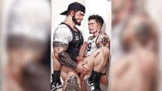 Creampie cu pula mare pentru fundul strâmt al unui gay matur solo