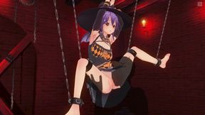 3D HENTAI BDSM Bound witch gets cunnilingus orgasm