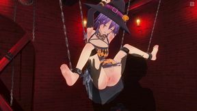 3D HENTAI BDSM Bound witch gets cunnilingus orgasm