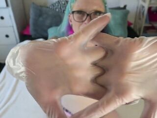 Girlfriend's Gloved Body Sniffing