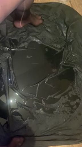 Stepmom pisses all over bathroom