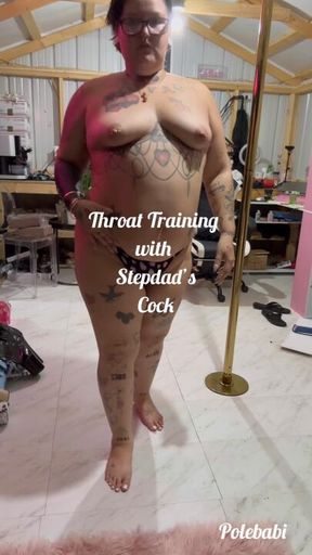 Throat Training with Stepdad's Cock
