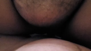 Mi fat lover is waiting for me open to fuck hard and I finish on top of her hairy pussy