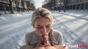 on a warm winter day, i fucked my cute neighbor outside and covered her from head to toe in cum [ai]
