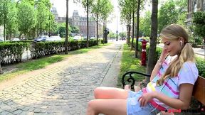 Petite Cayenne Klein takes Hungarian boyfriend's massive cock in her tight ass
