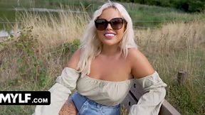 Tattooed Country Blonde Slobs on Stranger's Dick