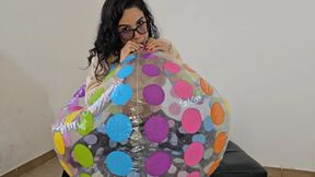 Assemble and deflate a large beach ball