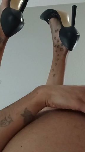 cute petite shemale in heels loves her toys   Clip 1