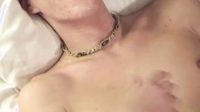 ”Slim twink sticks his long shaft into fleshlight & jerks it”