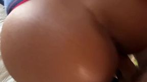 Hot babe with spider tattoo rides huge cock