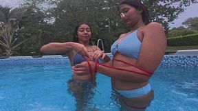 Aquatic Restraint Challenge: Underwater Bondage & Submerged Breath Hold!