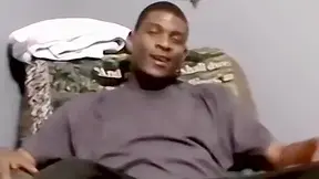 Black Amateur Jerks Off And Receives Blowjob From Mature Man