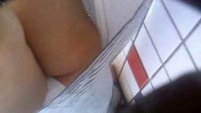 Cock hardening upskirt view of my bitch's big ass in undies