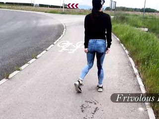 Public Pissing Blooper. Busted by Passing Cars! Timing Fail