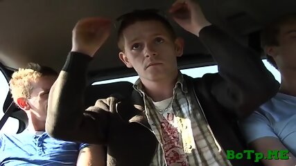 Rough car sex makes the gay cum