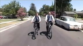 Blonde Babe Gets Double Dicked by Two Hung Bros