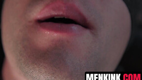 ”Dylan Knight hangs upside down begging for cum during cruel edging”