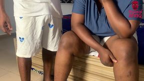 married african woman waited for her husband to leave the house to give her pussy to the gate man