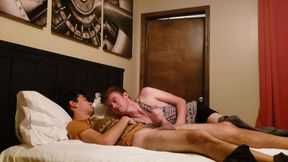 Waking Up My Boyfriend By Deepthroating his Huge Cock Until He Cums in Me