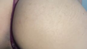 Rubbing her pussy on the couch until she orgasms.