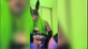 TRANS Latex Rabbit Cock Tease &ndash_  Tgirl Mad Alice