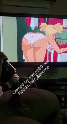 Curvy solo girl bends over for a fleshlight ride featuring Harley