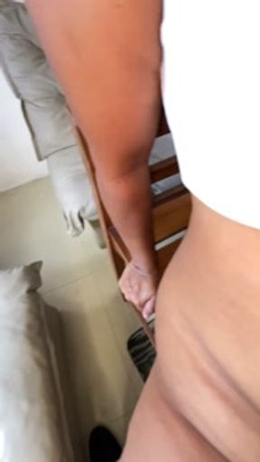 I exercise alone and the neighbor comes to fuck me