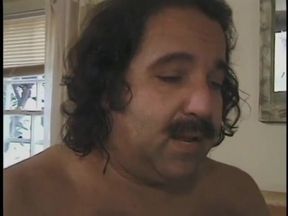 Ron Jeremy fucks tight ebony ass at home